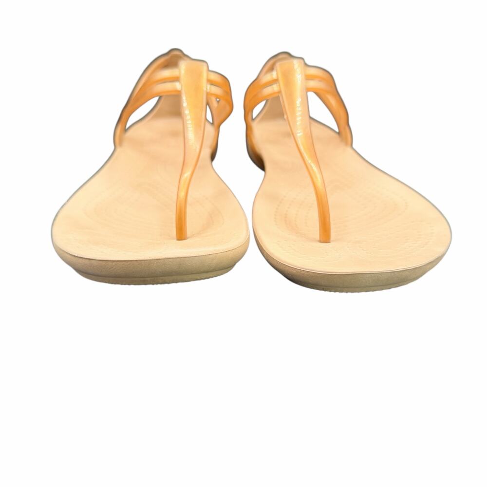 Crocs Women’s Strappy Sandals Tan Nude W 9 Comfort Summer Shoes - Picture 2 of 9